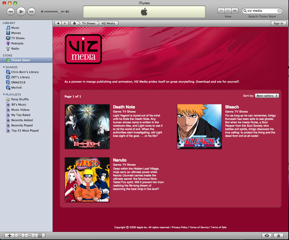 This is the snapshot of the VIZ store on iTunes